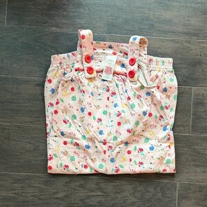 Baby Boden Pink Garden Print Overalls